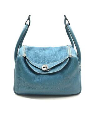 Hermes Lindy 30 2-Way Bag Taurillon Clemence Blue Jean Ladie Jeans